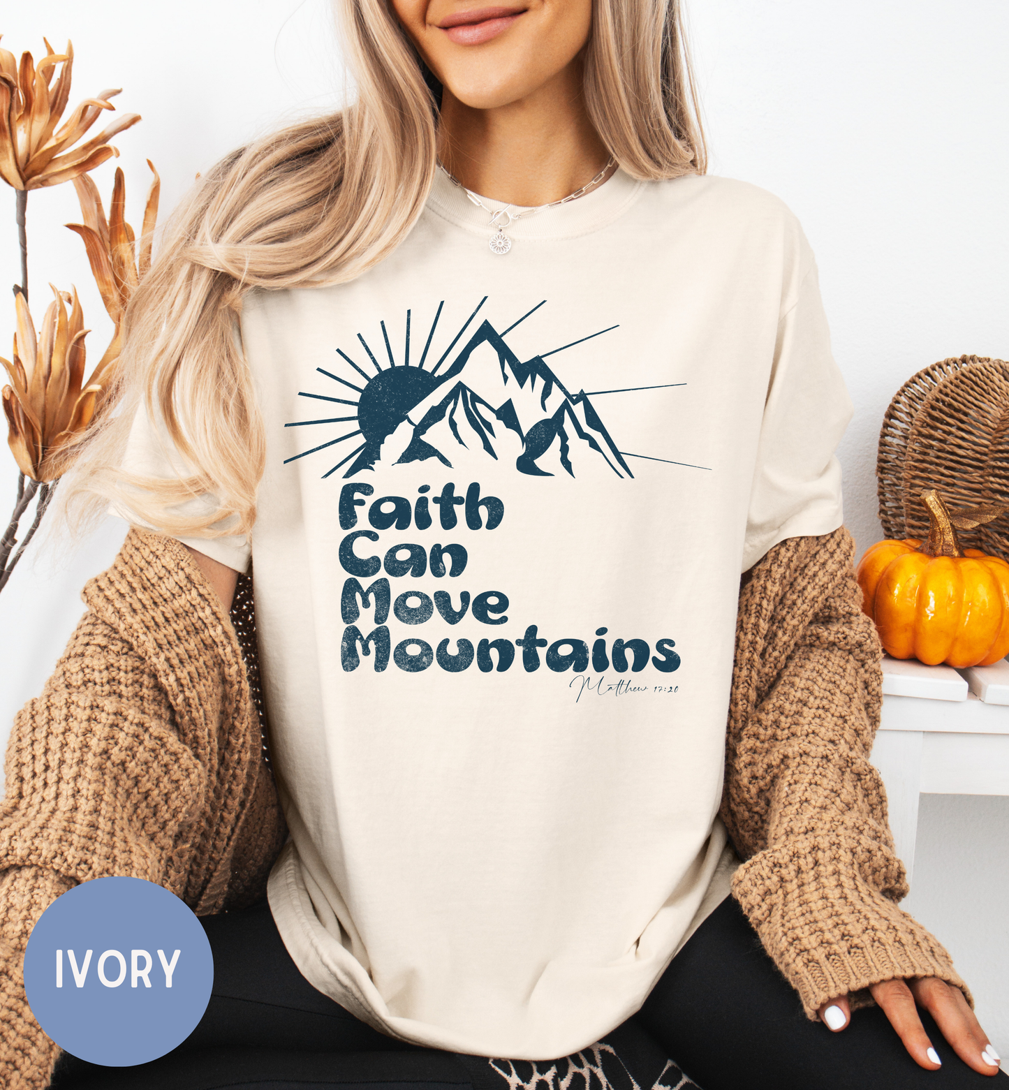 Faith can move mountains shirt, Women's Christian Faith tee