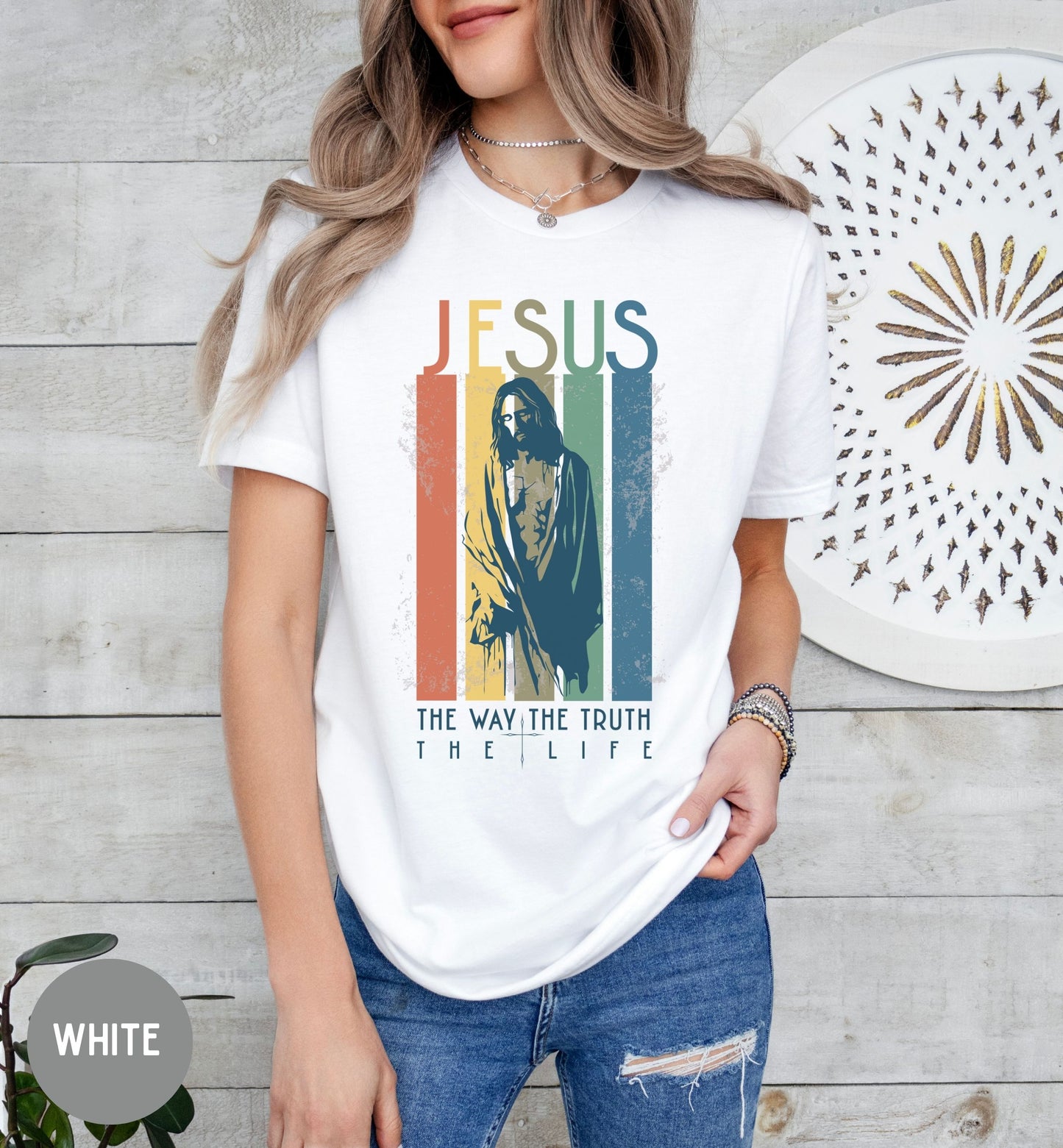 The Way The Truth The Life, Christian Retro Tshirt - Women's Faith Tee