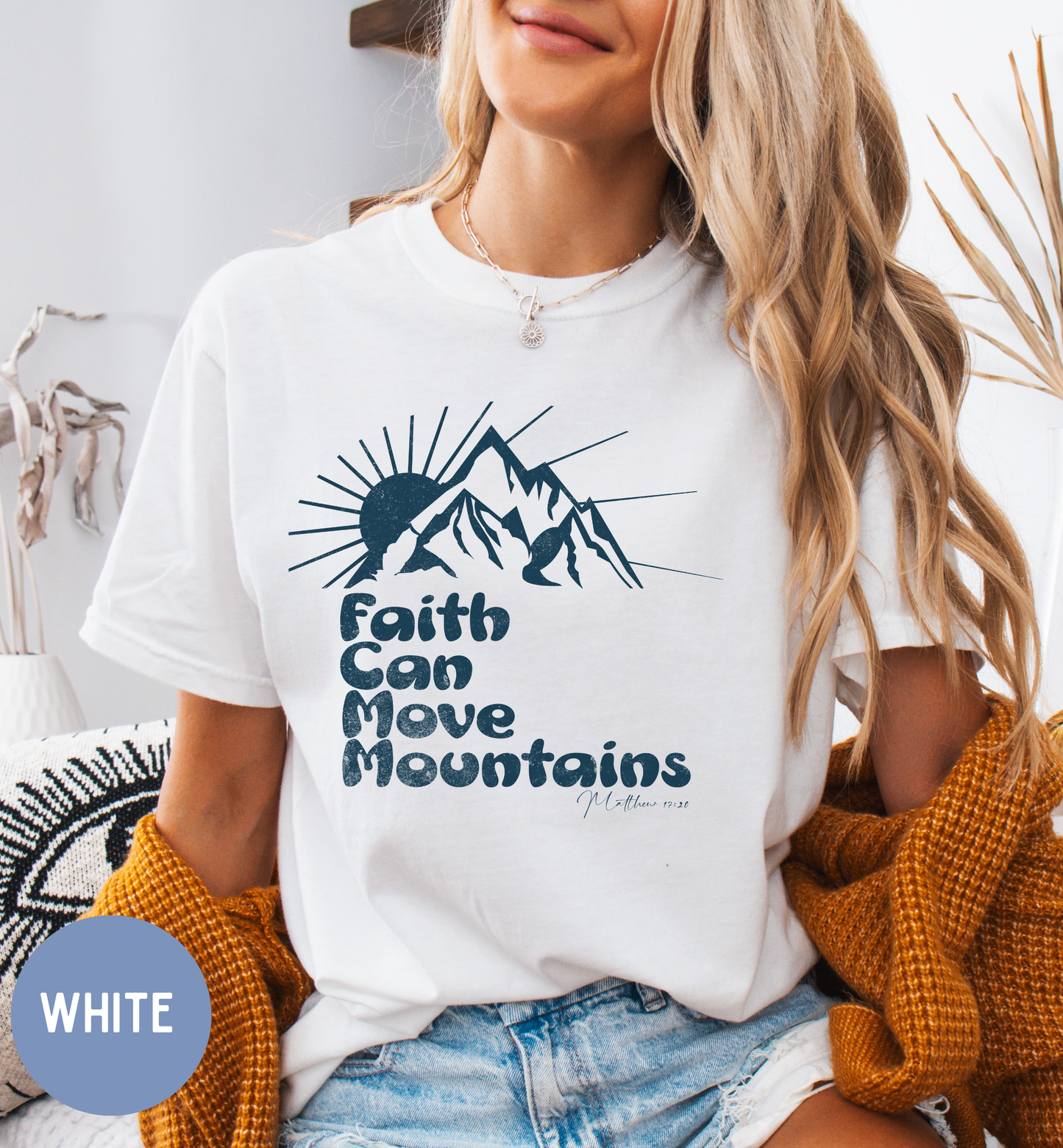 Faith can move mountains shirt, Women's Christian Faith tee