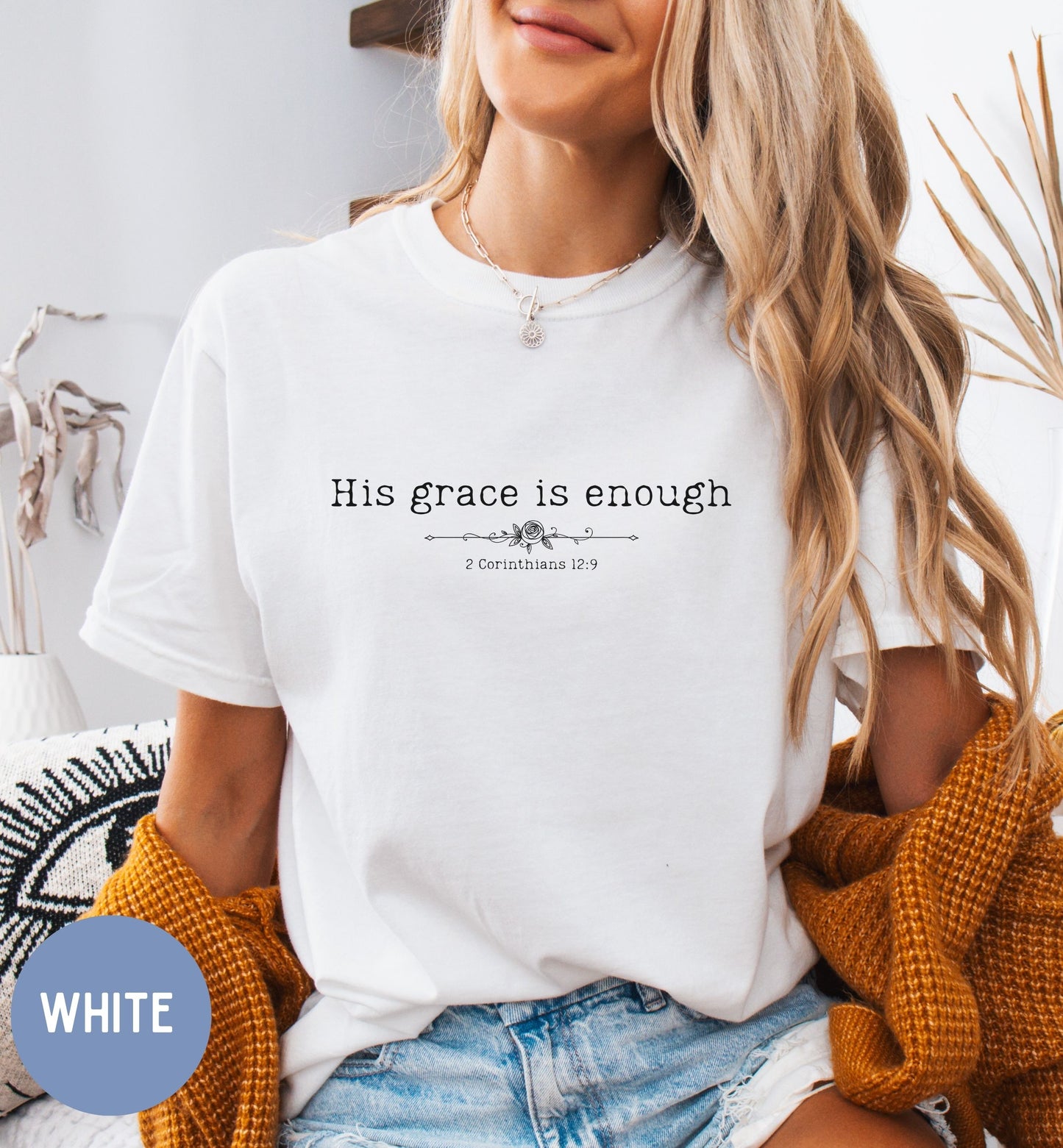 His grace is enough Christian t-shirt for women