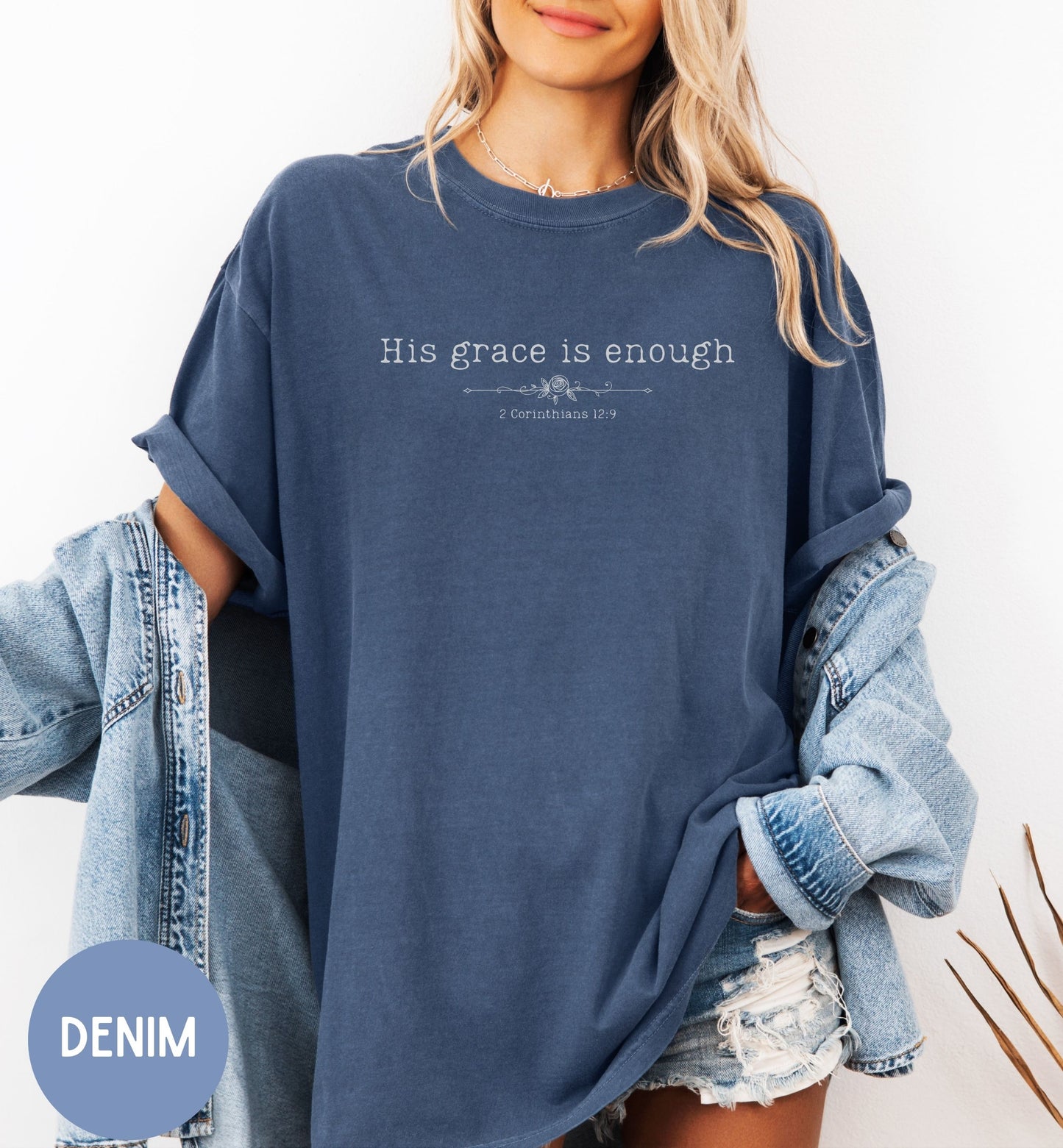 His grace is enough Christian t-shirt for women