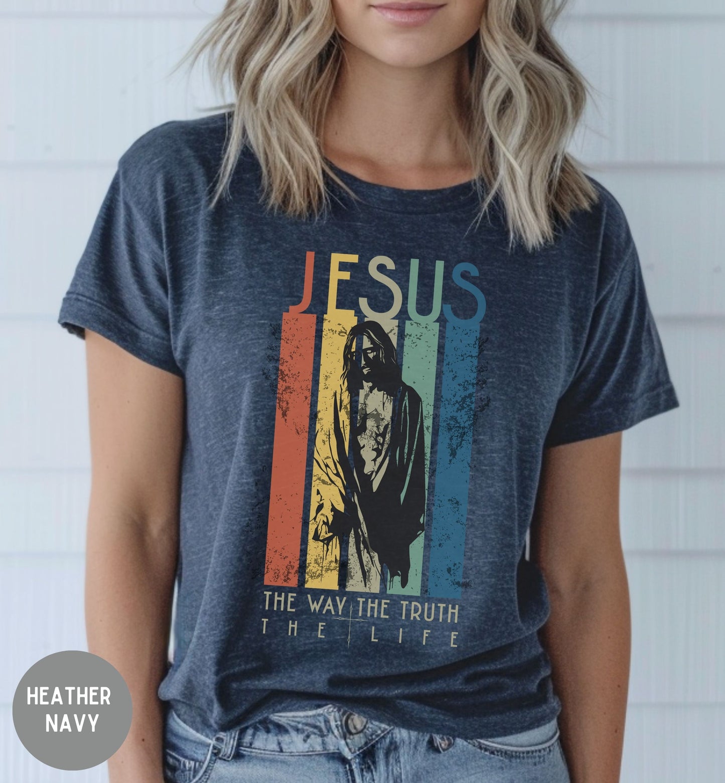 The Way The Truth The Life, Christian Retro Tshirt - Women's Faith Tee