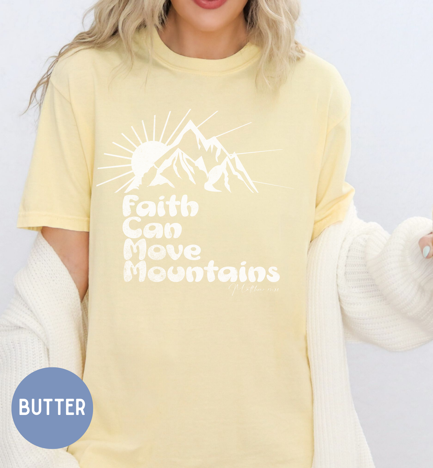 Faith can move mountains shirt, Women's Christian Faith tee