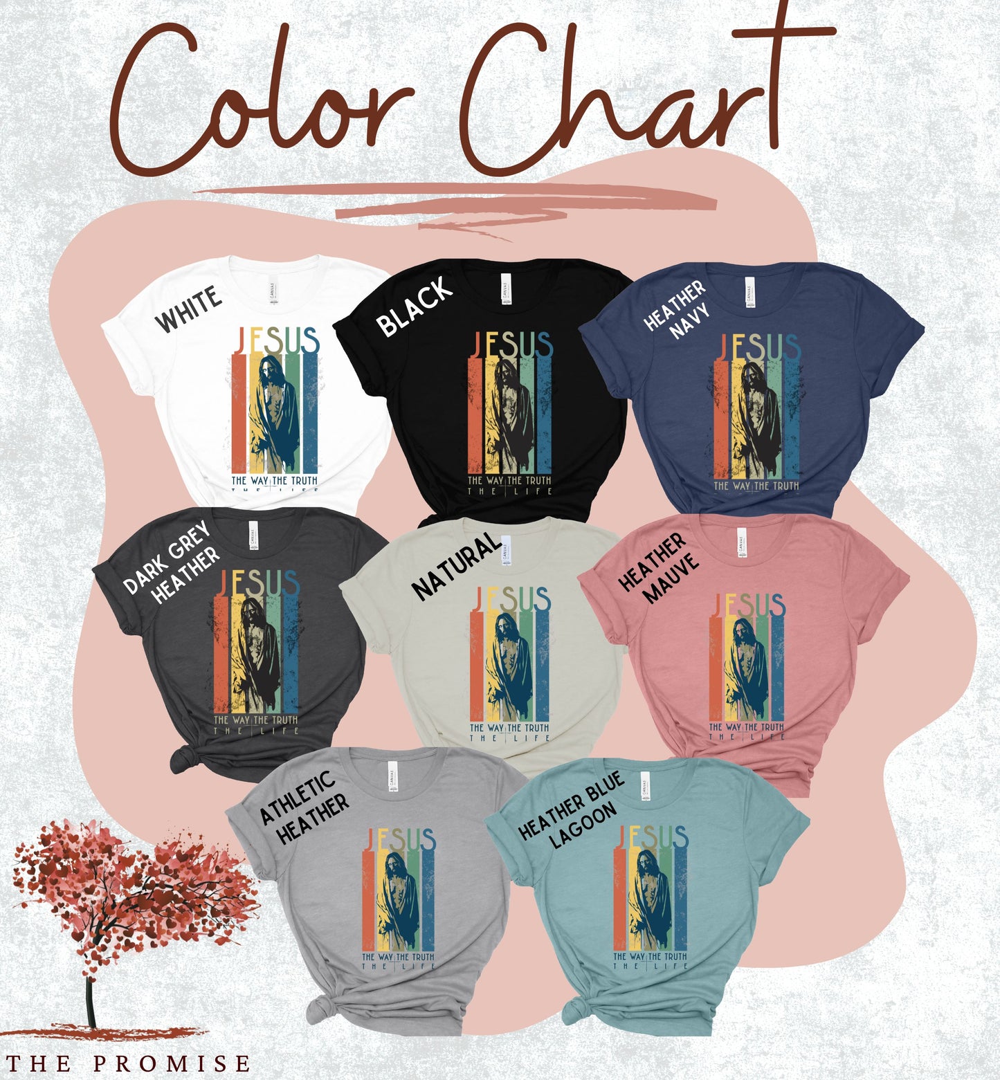 The Way The Truth The Life, Christian Retro Tshirt - Women's Faith Tee