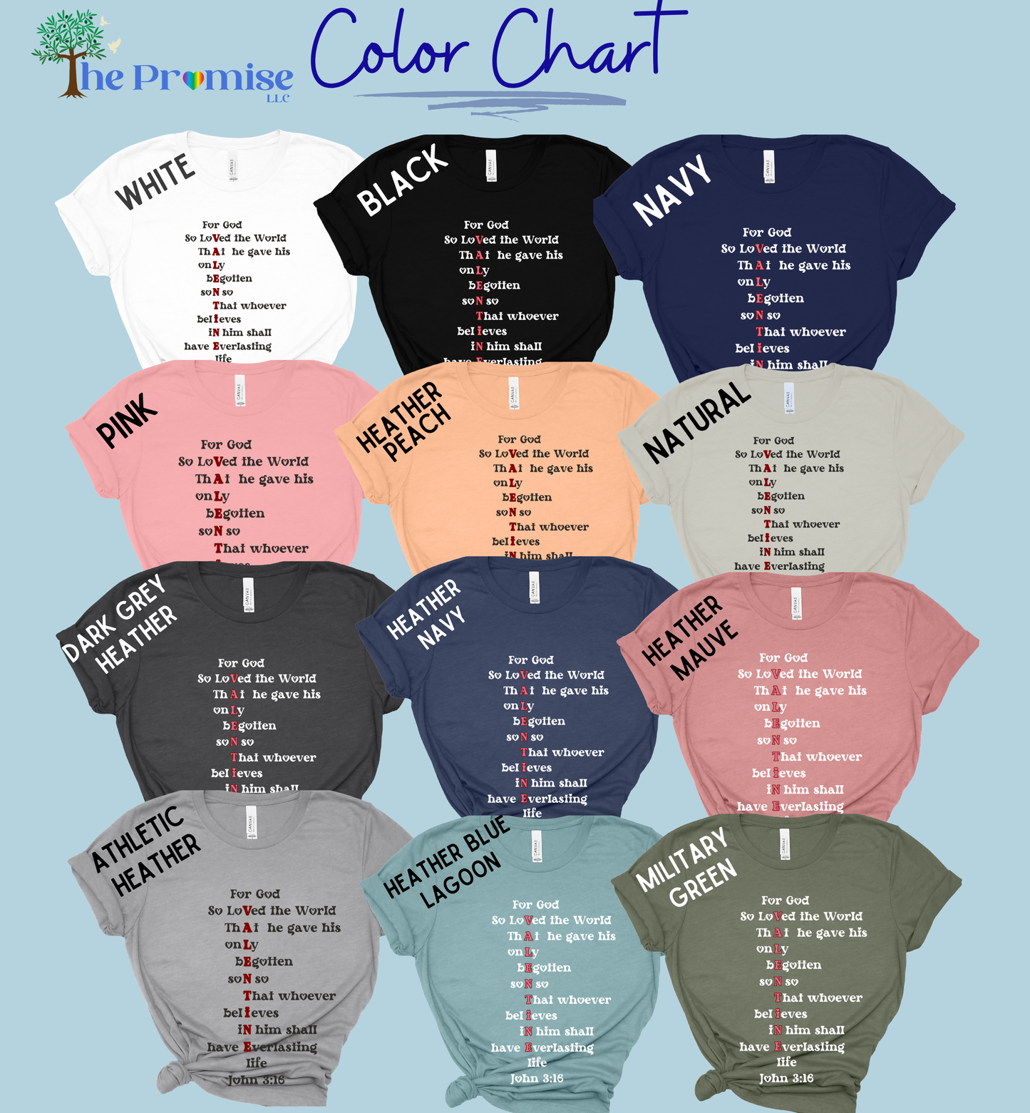 Christian Women's John 3:16 Valentine T-shirt.
