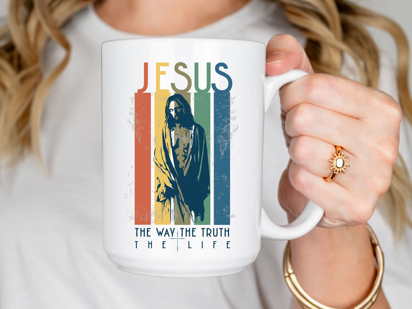 The way the truth the life - Jesus Coffee mug -Christian retro mug