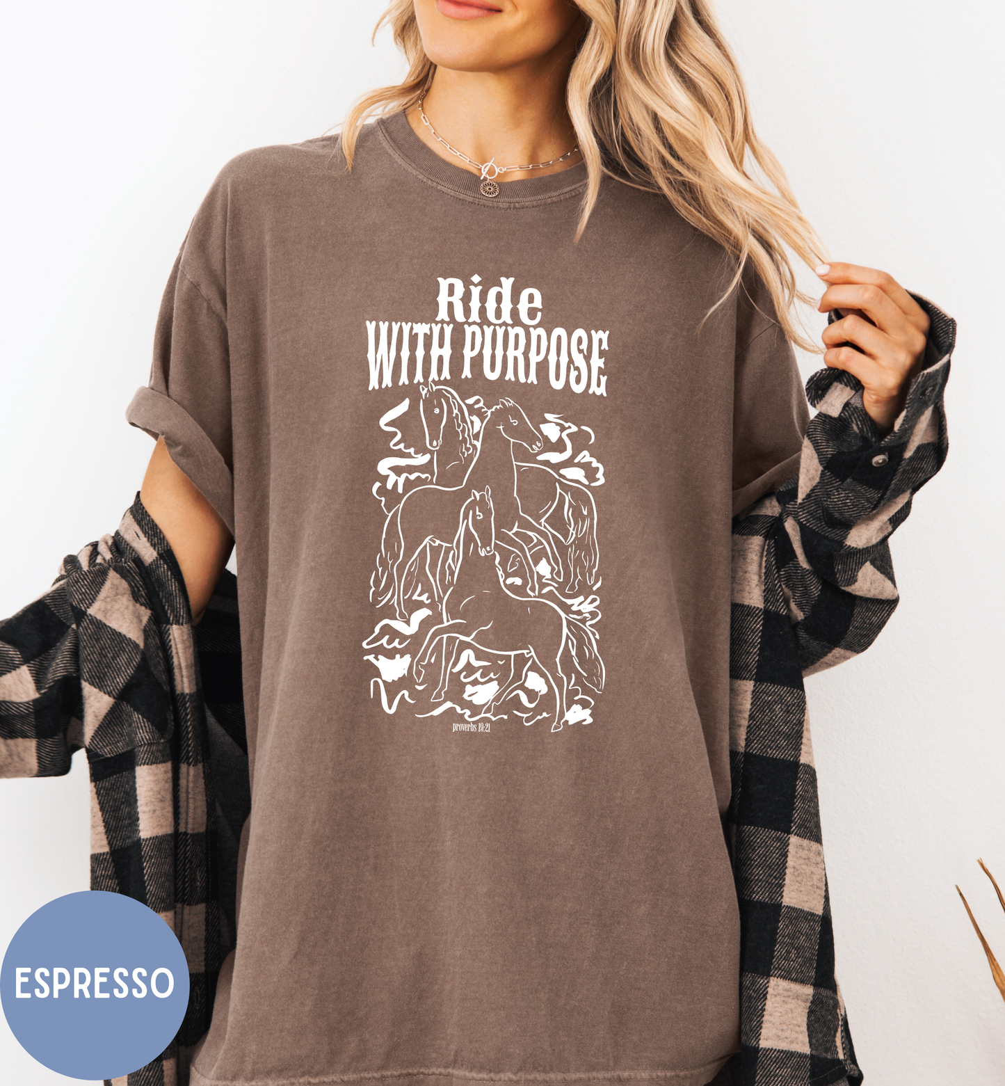 Ride with purpose- Western cowgirl faith shirt.