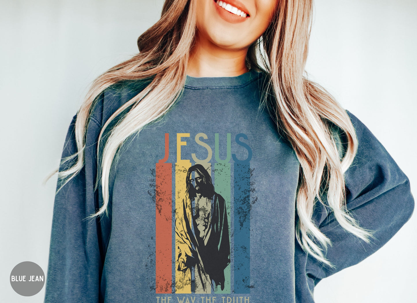 The Way The Truth The Life, Retro Christian sweatshirt -Women's Faith sweater