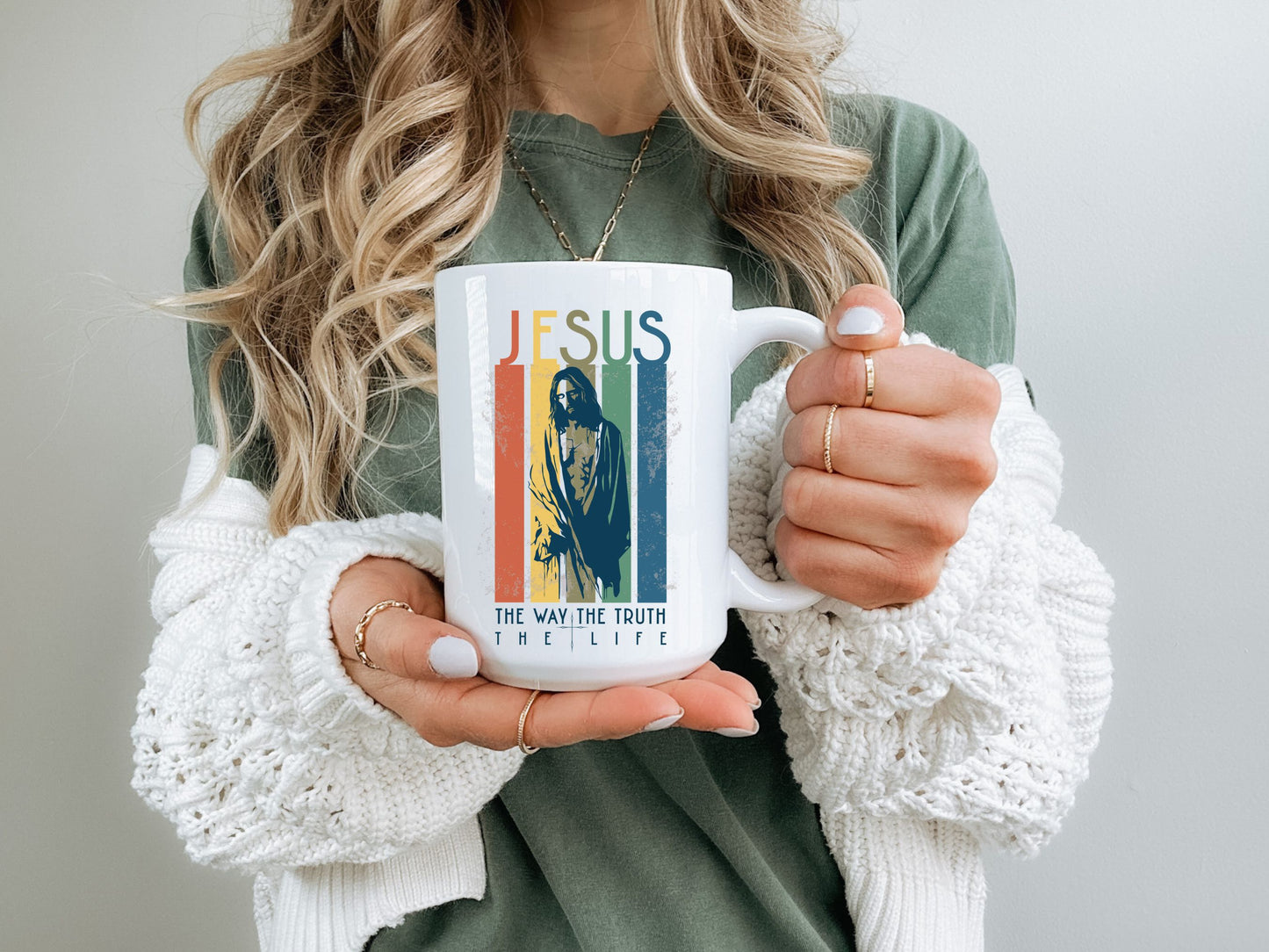 The way the truth the life - Jesus Coffee mug -Christian retro mug