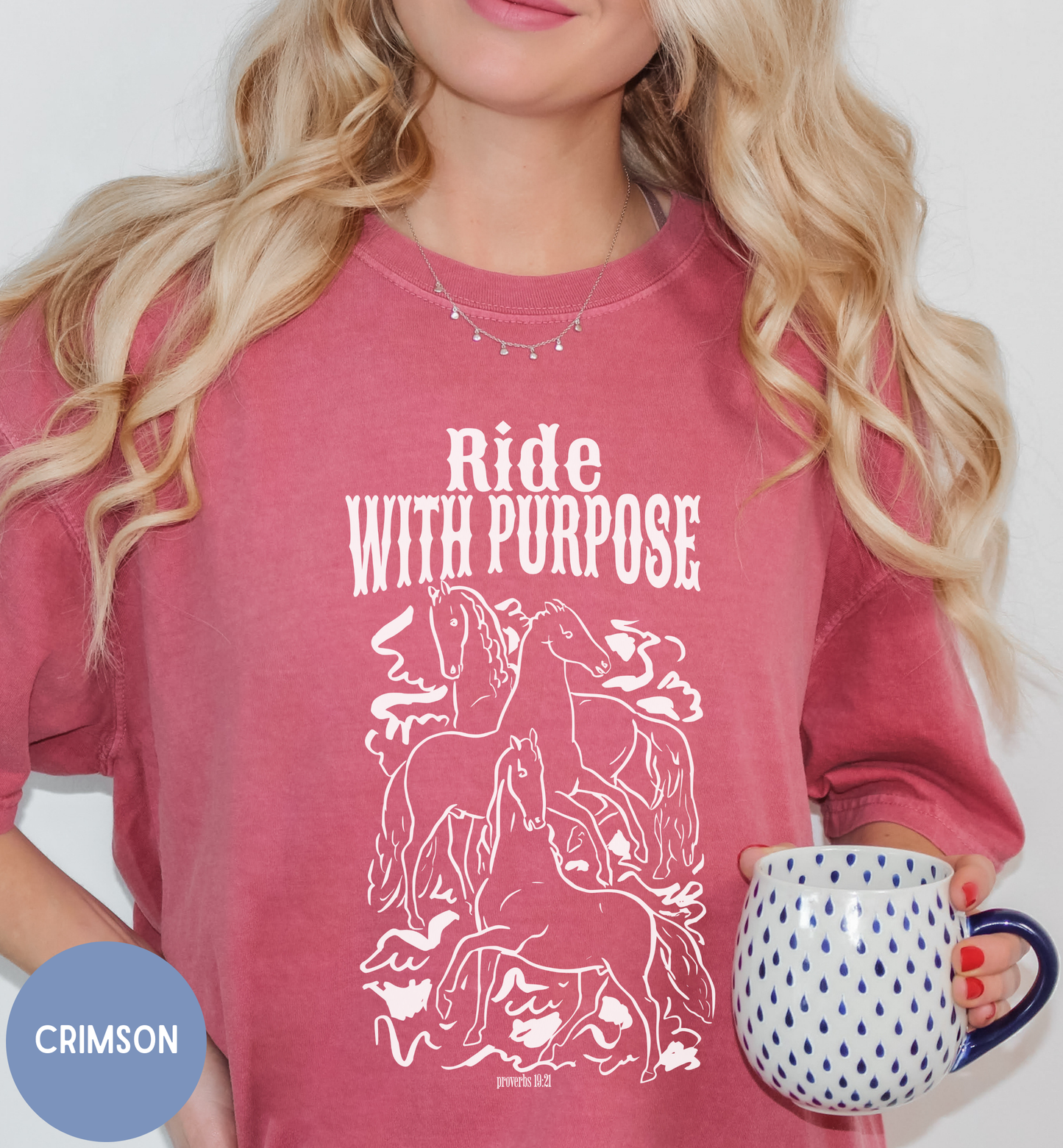 Ride with purpose- Western cowgirl faith shirt.