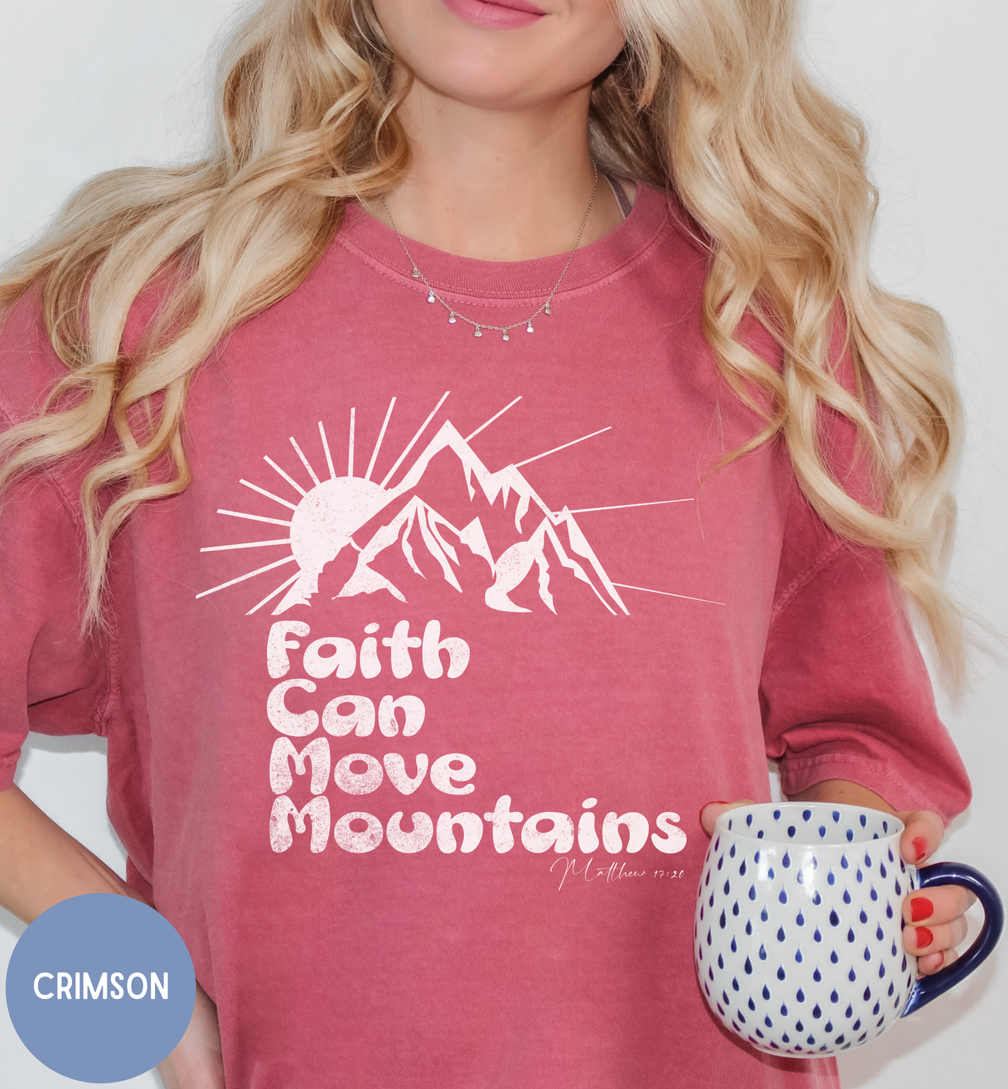 Faith can move mountains shirt, Women's Christian Faith tee