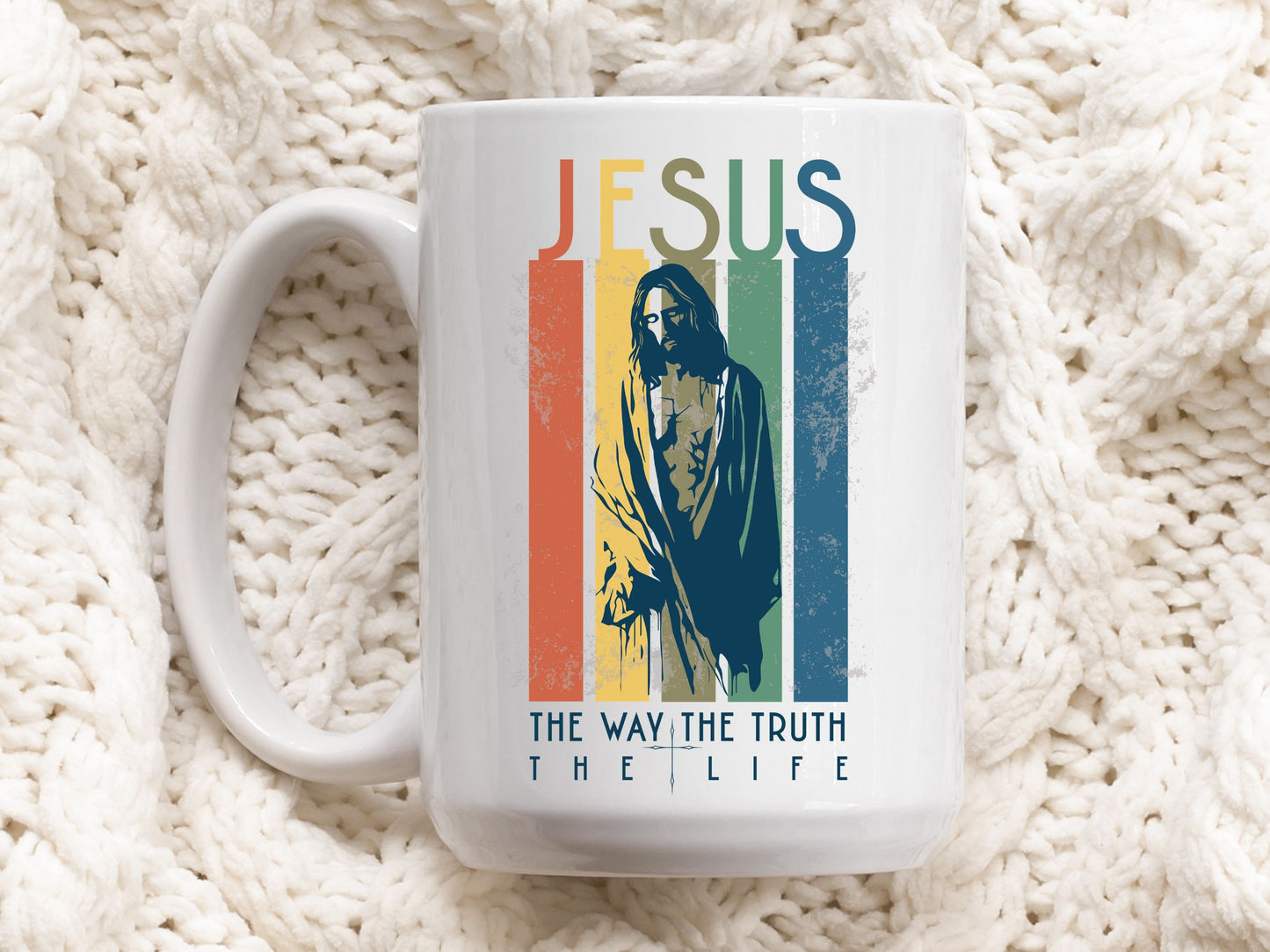 The way the truth the life - Jesus Coffee mug -Christian retro mug