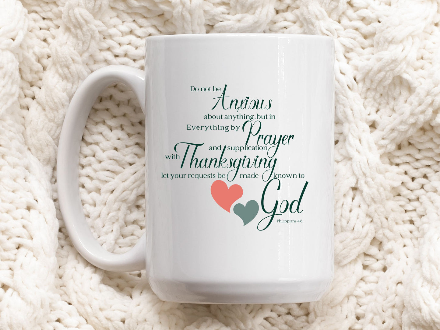 Personalized floral mug with name and bible verse, Christian gift for her.
