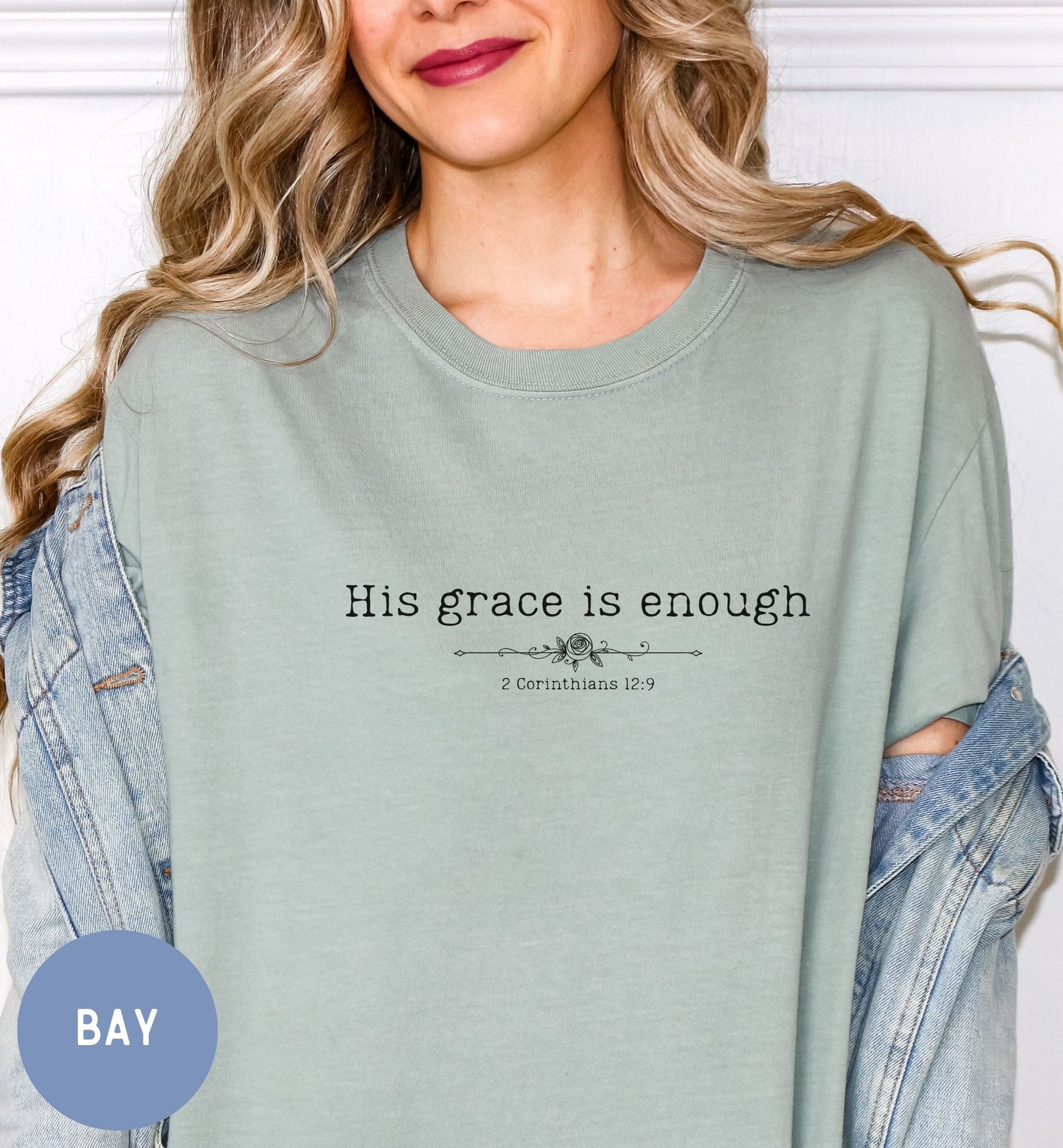 His grace is enough Christian t-shirt for women