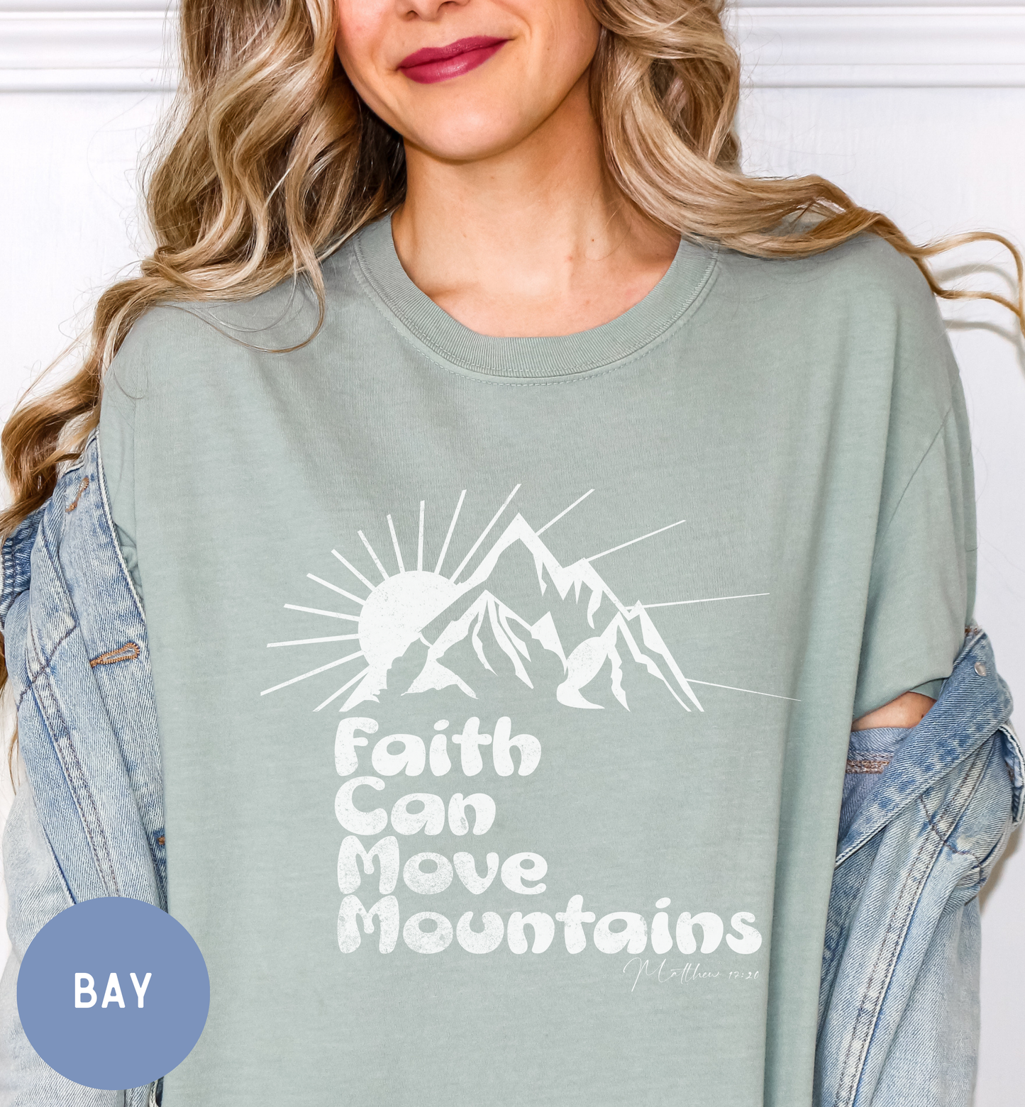 Faith can move mountains shirt, Women's Christian Faith tee
