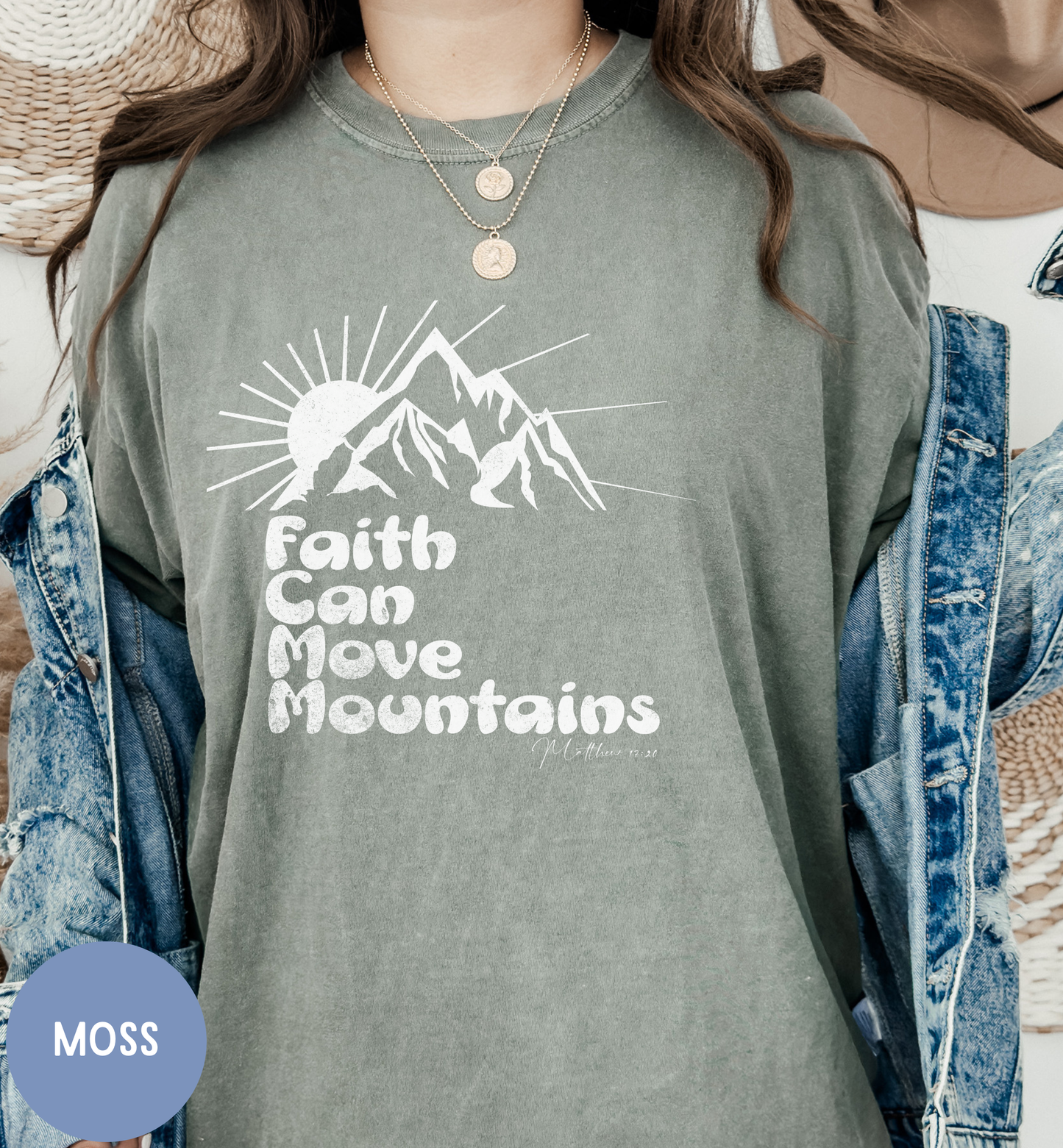Faith can move mountains shirt, Women's Christian Faith tee