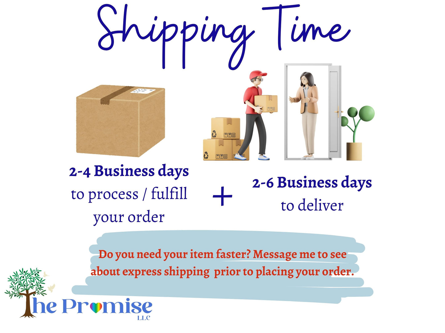 a poster with a woman moving boxes and the words shipping time