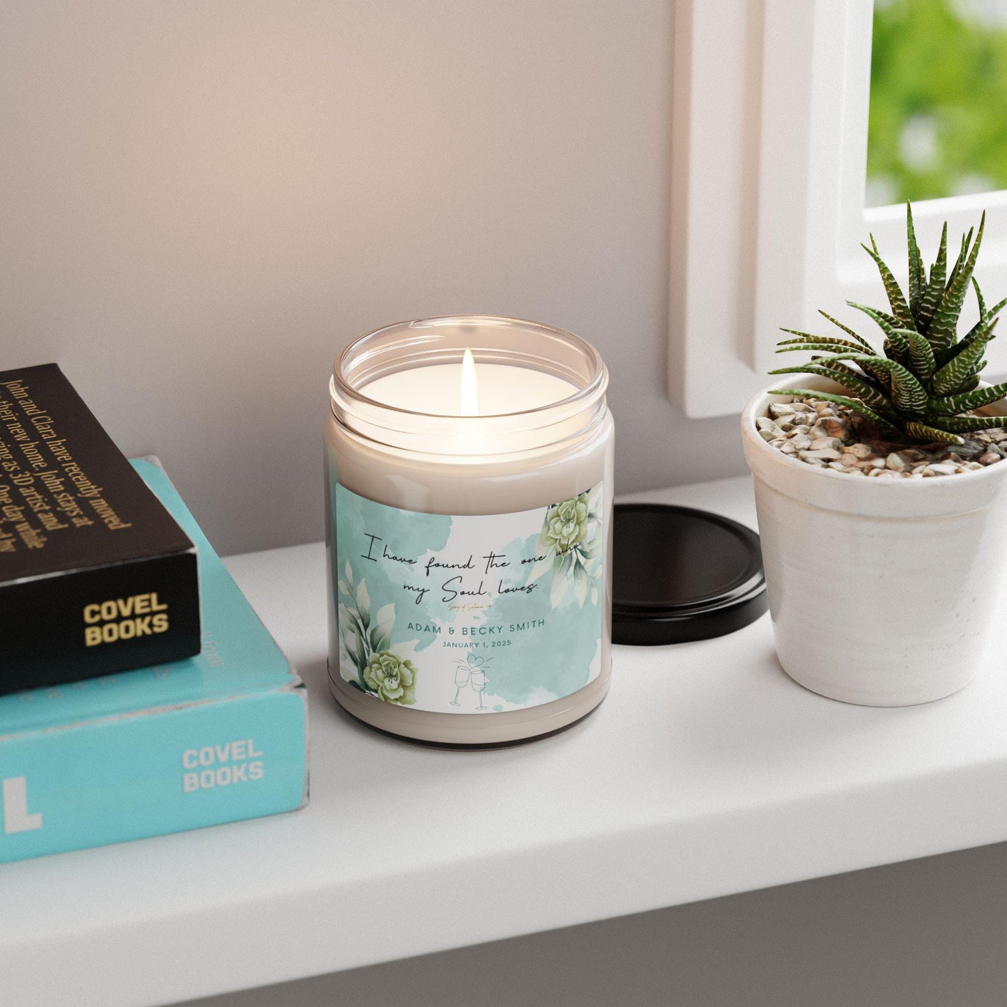 Couple Bible verse candle, Wedding candle gift, I found the one who my soul loves bible verse.