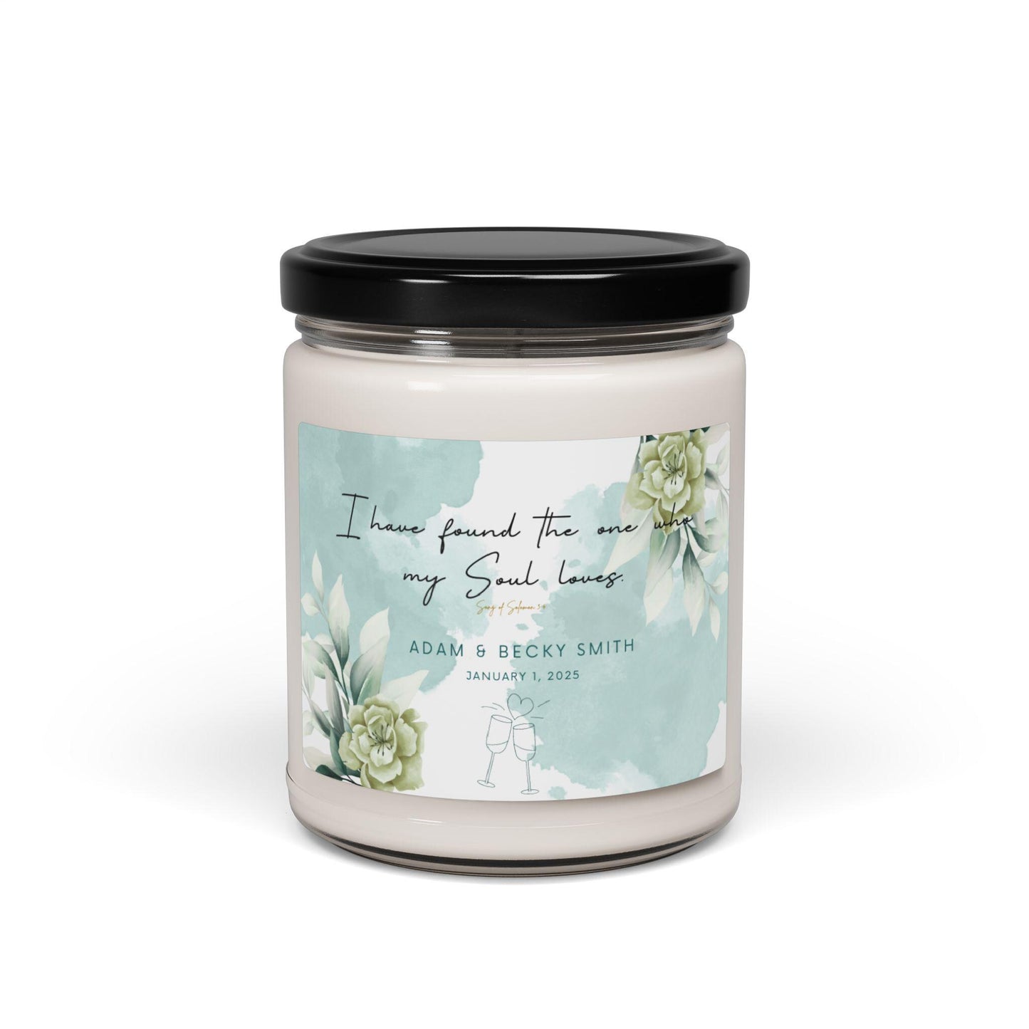 Couple Bible verse candle, Wedding candle gift, I found the one who my soul loves bible verse.