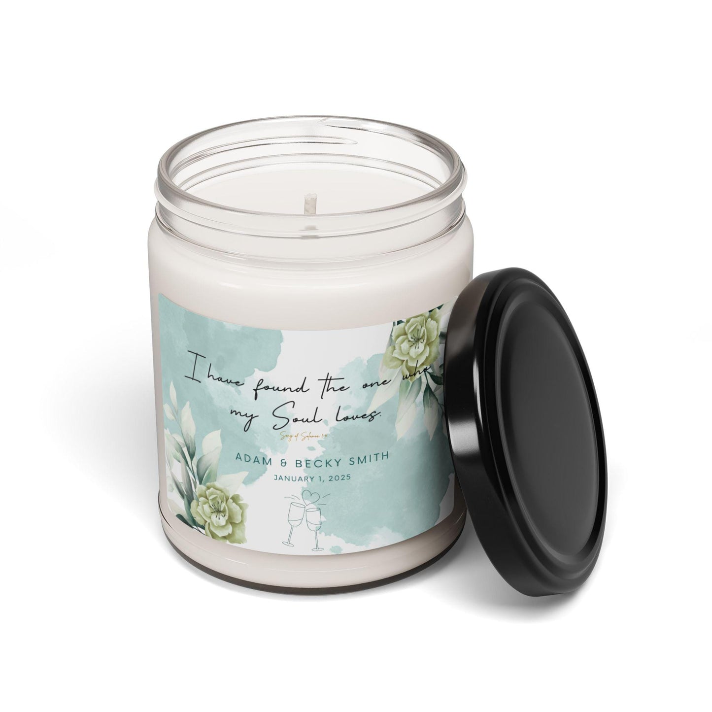 Couple Bible verse candle, Wedding candle gift, I found the one who my soul loves bible verse.