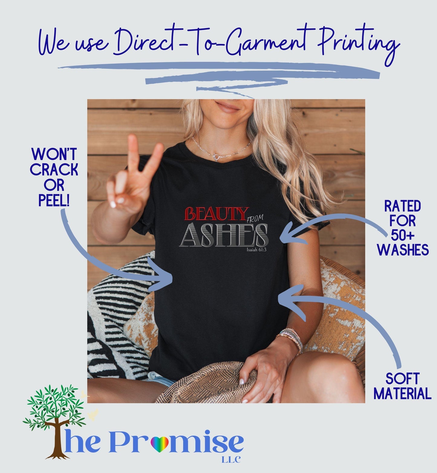 Christian Womens Shirt Beauty from Ashes - Faith-Inspired Top for Women