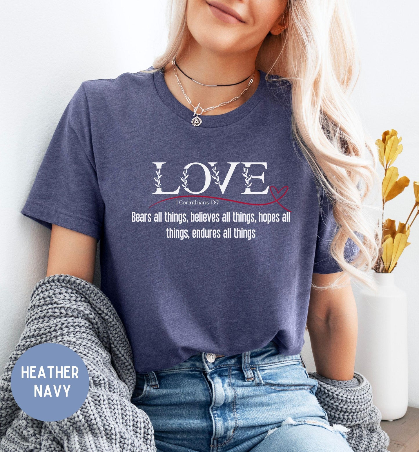 Christian Womens 1 Corinthians 13 Faith shirt