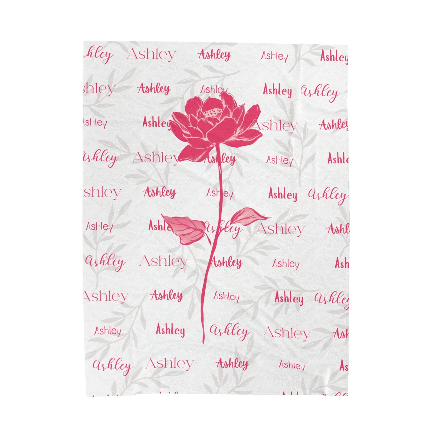 Personalized Name Blanket -  Velveteen Plush Blanket - Gift for Baby Girl, Girls, Women